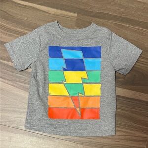 NWT Garanimals Gray Tee with Colorful Lightning Bolt